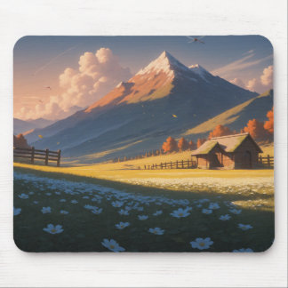 Ergonomic Mountain Landscape Mouse Pad with Wrist  Mousepad