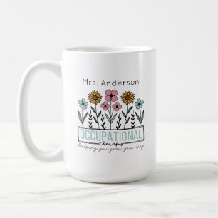 Ergotherapeut Wildblumen Lehrer Name Kaffeetasse