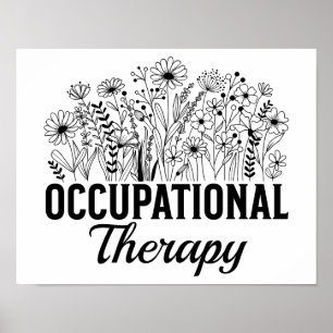 Ergotherapie Floral Ergotherapie OT Poster