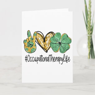 Ergotherapie Frieden Liebe St Patricks Day Sh Karte