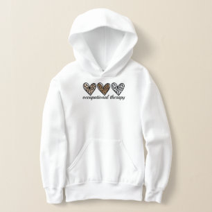 Ergotherapie Gepard-Druck Herz Hoodie