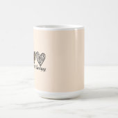 Ergotherapie Gepard-Druck Herz Kaffeetasse (Mittel)