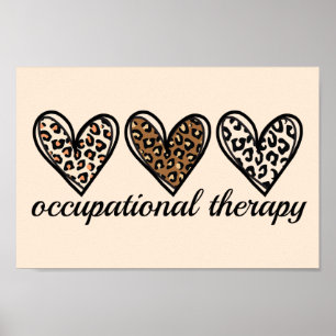 Ergotherapie Gepard-Druck Herz Poster