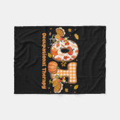 Ergotherapie Groovy Truthahn Herbst Erntedankfest Fleecedecke (Vorderseite (Horizontal))