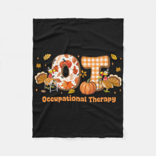 Ergotherapie Groovy Truthahn Herbst Erntedankfest Fleecedecke