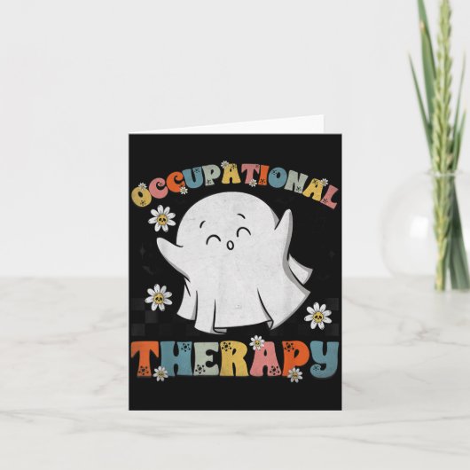 Ergotherapie Halloween Retro-Geist Ergotherapie Ha Karte (Vorderseite)