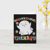 Ergotherapie Halloween Retro-Geist Ergotherapie Ha Karte (Gelbe Blume)