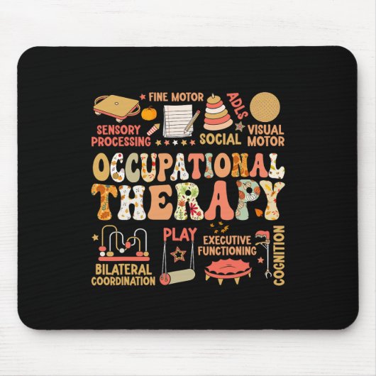 Ergotherapie Herbst Ot Retro Erntedankfest Mousepad (Vorne)