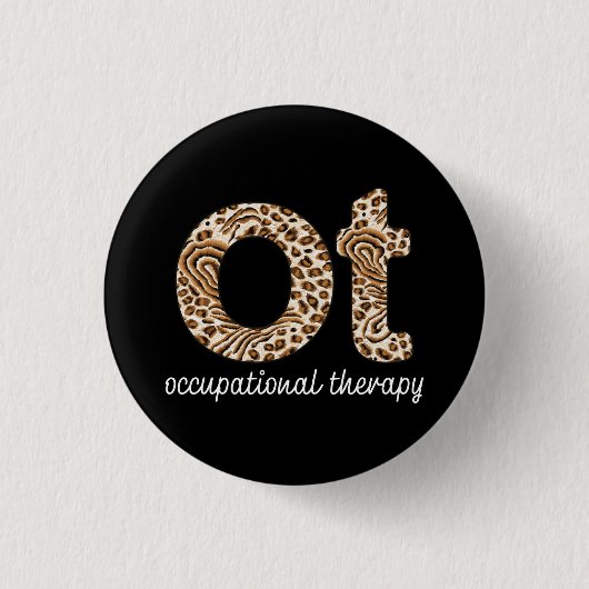 Ergotherapie OT Gepard-Druck Button (Vorderseite)