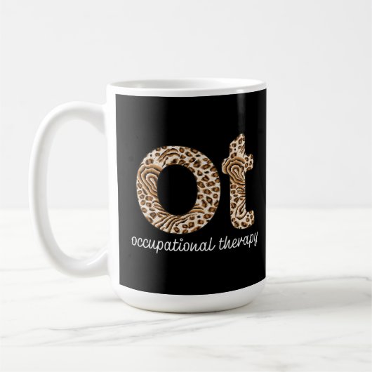 Ergotherapie OT Gepard-Druck Kaffeetasse (Links)
