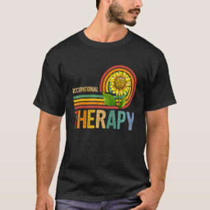 Ergotherapie Retro Krankenschwester Sonnenblume T-Shirt