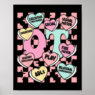 Ergotherapie Valentinstag Süßigkeiten Süßes Herz F Poster