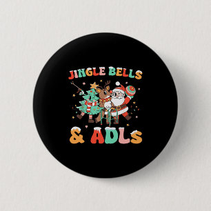 Ergotherapie Weihnachts Rentier Santa Adls Neu  Button