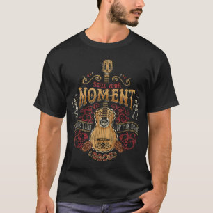 Ergreife Deinen Moment Gitarre Grafik T-Shirt