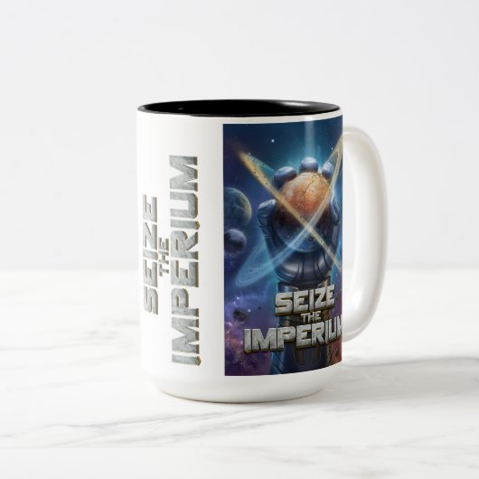 Ergreifen Sie die Imperium-Tasse Zweifarbige Tasse (VorderseiteRechts)