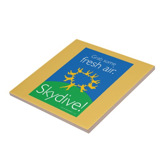 Ergreifen Sie etwas Frischluft. Skydive! Fliese (Seite)