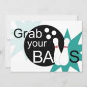 Ergreifen Sie Ihre Bälle u. lassen Sie uns gehen Einladung (Vorderseite)