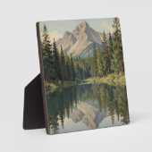 Erhabene Bergsee-Reflexion Fotoplatte (Vorderseite)