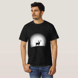 Erhabene Hirsch-Silhouette im Mondlicht T-Shirt