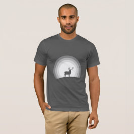 Erhabene Hirsch-Silhouette unter Mondlicht T-Shirt