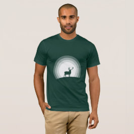Erhabene Hirsch-Silhouette unter Mondlicht T-Shirt