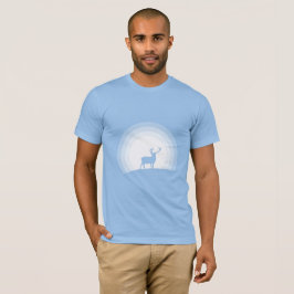 Erhabene Hirsch-Silhouette unter Mondlicht T-Shirt