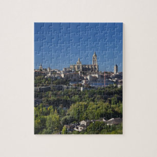 Erhabene Stadtansicht mit der Kathedrale von Segov Puzzle
