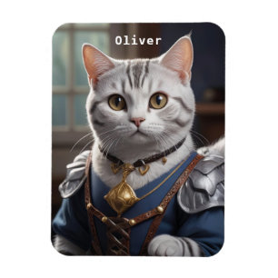 Erhabener American Shorthair-Katze Ritterlich Magnet