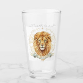 Erhabener Löwe von Juda Christlicher Glastumbler Glas