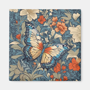 Erhabener Schmetterling zwischen William Morris' B Magnet