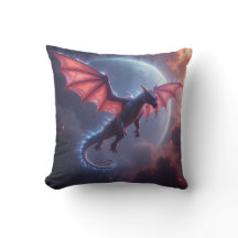 Erhabener Wächter: Nebel-Drache-Kissen
