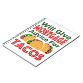 Erhält Hypothekenberatung für Tacos Lender Broker Notizblock (Linke Seite)