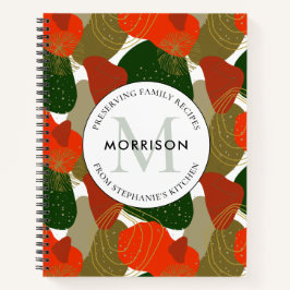 Erhalt von Familienrezepten Abstrakte Urlaubsrezep Notizblock