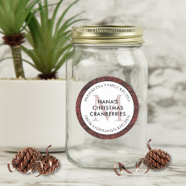 Erhalt von Familienrezepten Burgund Weihnachten Runder Aufkleber