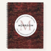 Erhalt von Familienrezepten Burgundy Holiday Rezep Notizblock (Vorderseite)