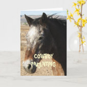 Erhalten älter und klüger - CowboyParenting Karte (Gelbe Blume)