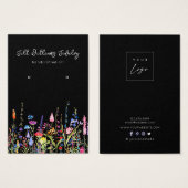 Erhalten der Grafikkarte ・ Farbige Wildblumen Logo (Vorne & Hinten)