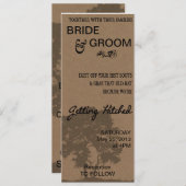 Erhalten der Hitched Einladung (Vorne/Hinten)