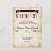 Erhalten der Hitched rustikalen Einladung (Vorne/Hinten)