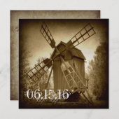 Erhalten der Hitched rustikalen Einladung (Vorne/Hinten)