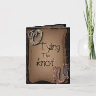 Erhalten der hitched wedding WesternCowboystiefel Ankündigung