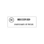 ERHALTEN Name Datum Monogramm Grüne Tinte Geschäft Permastempel (Design)