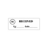 ERHALTEN Name Datum Monogramm Schwarze Tinte Gesch Permastempel (Design)