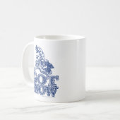 Erhalten-Schnee-Beunruhigen-Blau Kaffeetasse (Vorderseite Links)