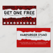 erhalten Sie 1 kostenlosen HAMBURGER Treuekarte (Vorne/Hinten)