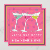 Erhalten Sie auf Silvester-hellem Cocktail-Party Einladung (Vorne/Hinten)