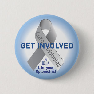 Erhalten Sie beteiligten Diabetes-Knopf Button