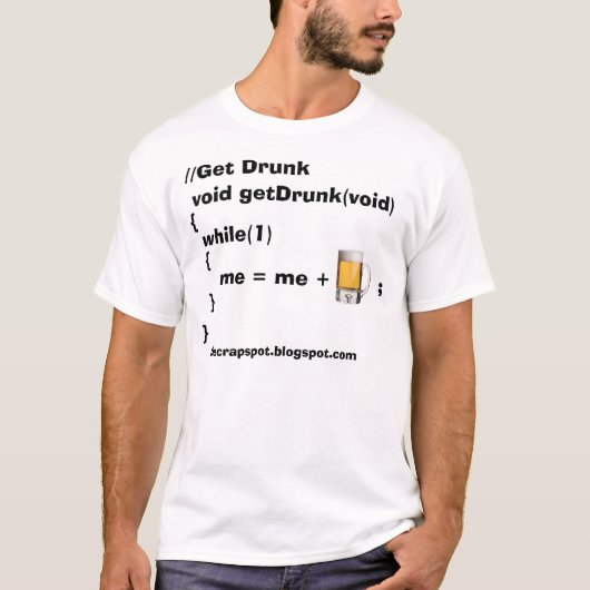 Erhalten Sie betrunkenes Programm-Bier T-Shirt (Vorderseite)