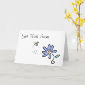 Erhalten Sie Brunnen-bald - Hummel-Biene und blaue Karte (Gelbe Blume)