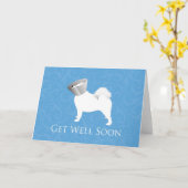 Erhalten Sie Brunnenbald - Samoyed-Mann Karte (Gelbe Blume)